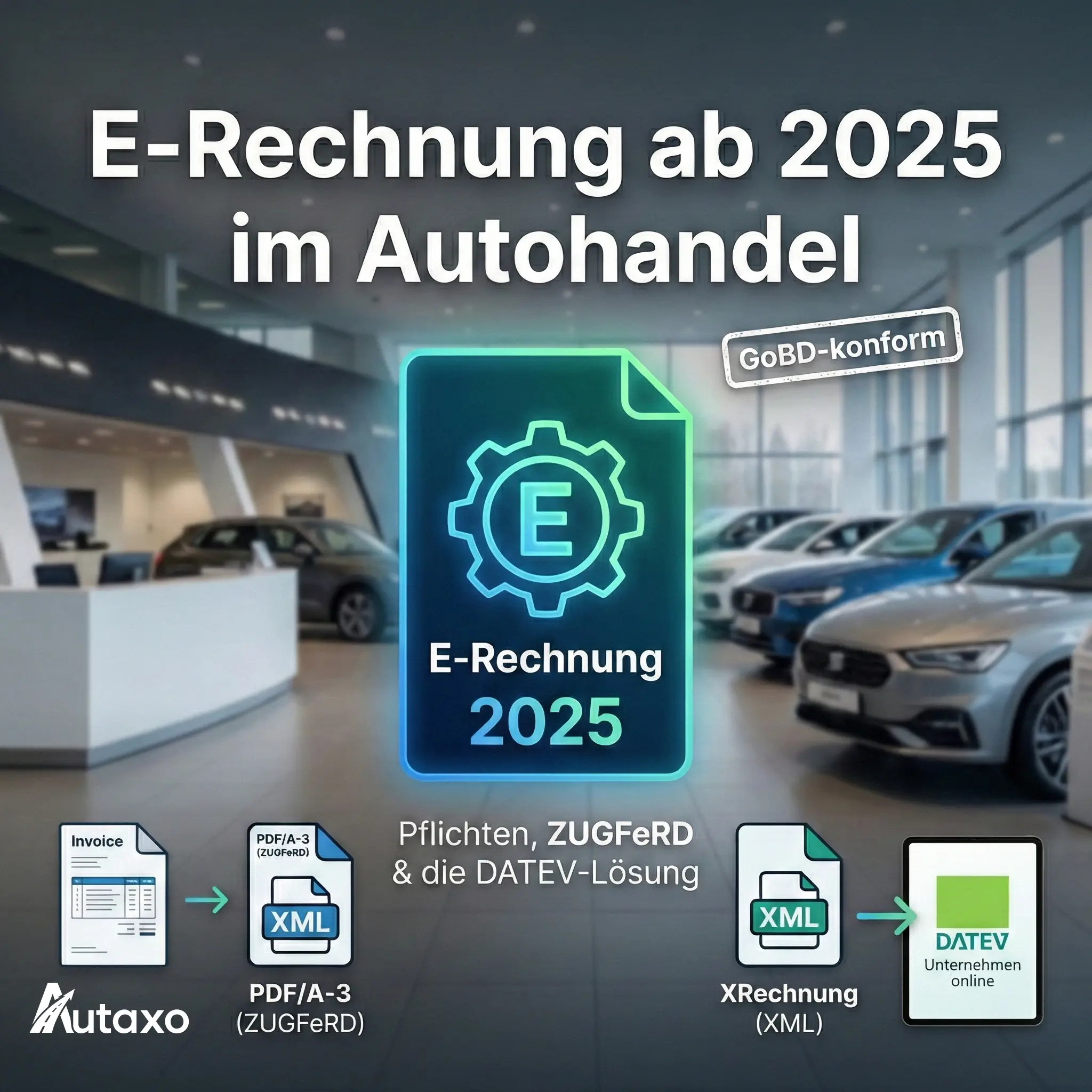 E-Rechnung ab 2025 im Autohandel: Pflichten, ZUGFeRD & die DATEV-Lösung